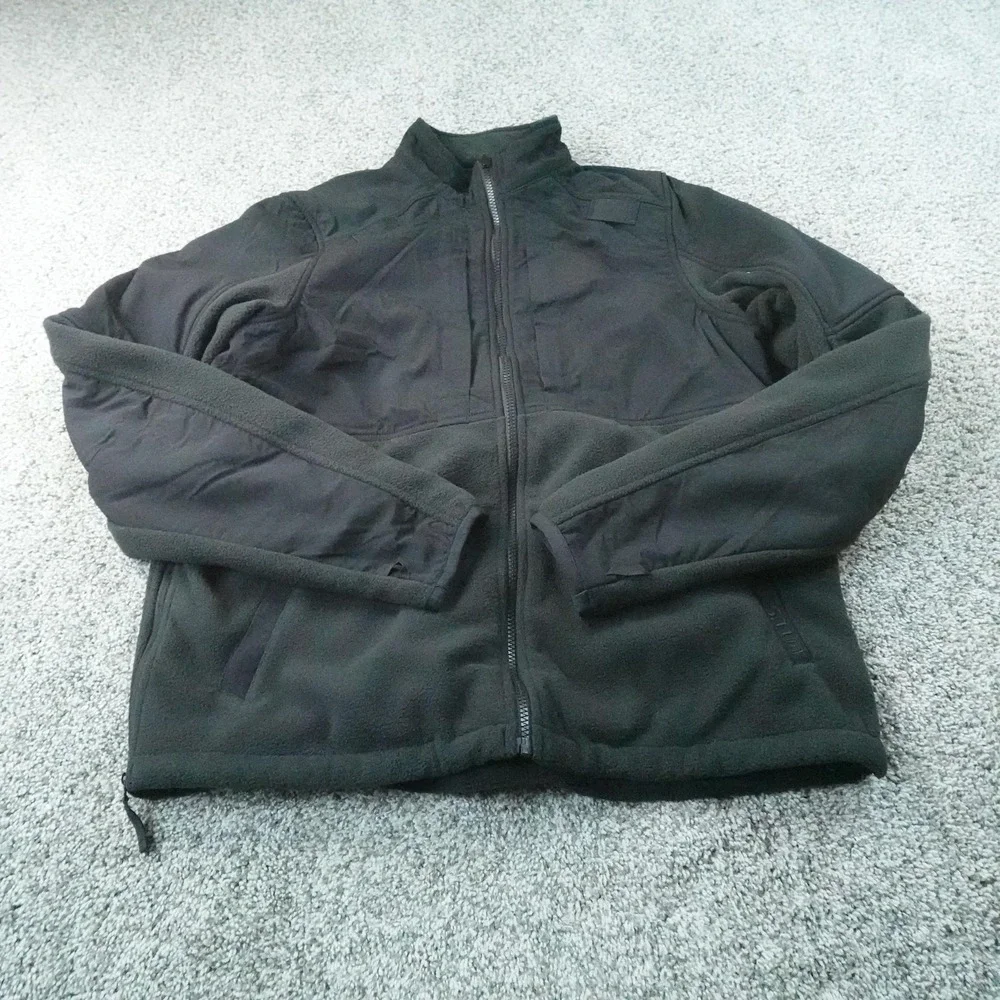 NEW 5.11 Tactical Jacket Mens M Black Fleece Softshell Full Zip Military Coat